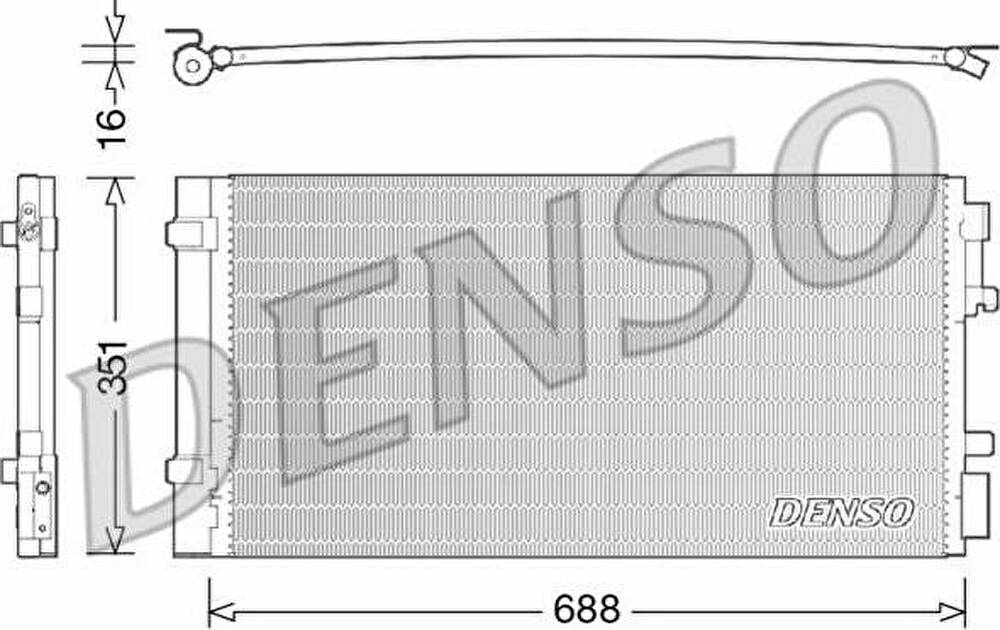 Denso DCN23034 конденсатор, кондиционер на RENAULT MEGANE III Наклонная задняя часть (BZ0_)