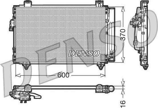Denso DCN50014 конденсатор, кондиционер на TOYOTA AVENSIS (T25_)