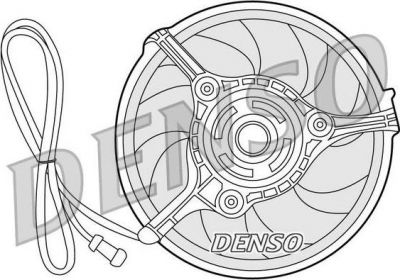 DENSO Вентилятор охлаждения дв. VAG A4/6/8, Passat (8D0959455P, DER32008)