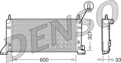 Denso DRM10020 радиатор, охлаждение двигателя на FORD ESCORT IV (GAF, AWF, ABFT)