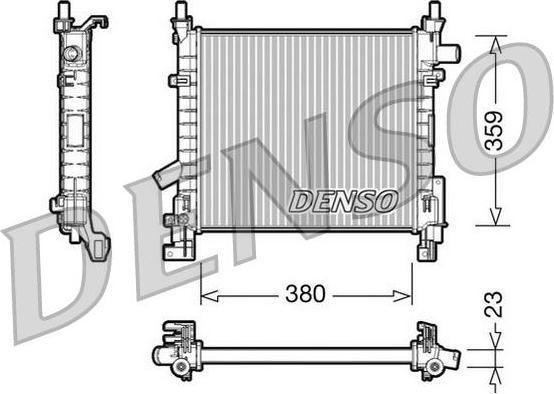 Denso DRM10063 радиатор, охлаждение двигателя на FORD KA (RB_)