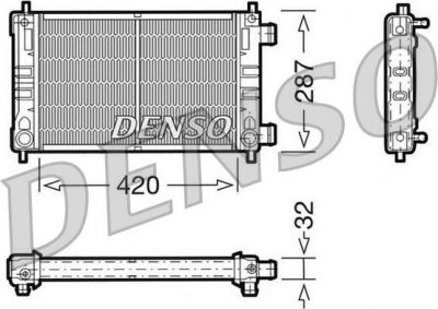 Denso DRM20063 радиатор, охлаждение двигателя на OPEL KADETT D (31_-34_, 41_-44_)