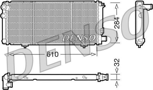 Denso DRM21010 радиатор, охлаждение двигателя на PEUGEOT 205 I (741A/C)