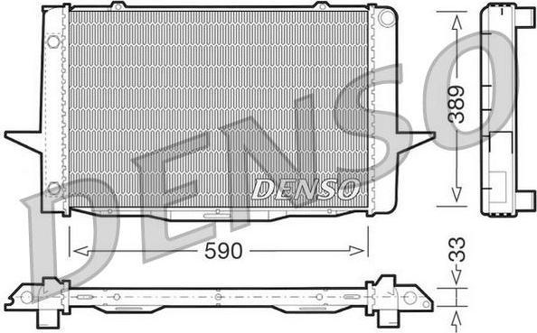 Denso DRM33041 радиатор, охлаждение двигателя на VOLVO V70 I (LV)