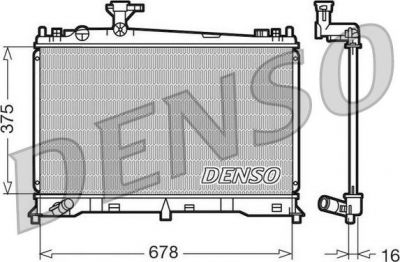 DENSO Радиатор охлаждения MAZDA 6 1,8-2,0 02- (LF1715200A, DRM44010)