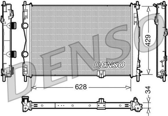 DENSO Радиатор, охлаждение двигателя (DRM46017)