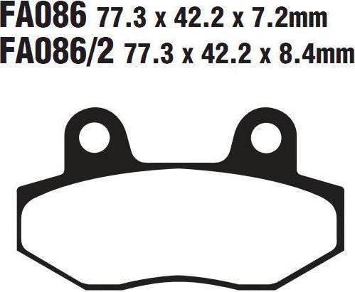 EBC FA 086 (2) Тормозные колодки