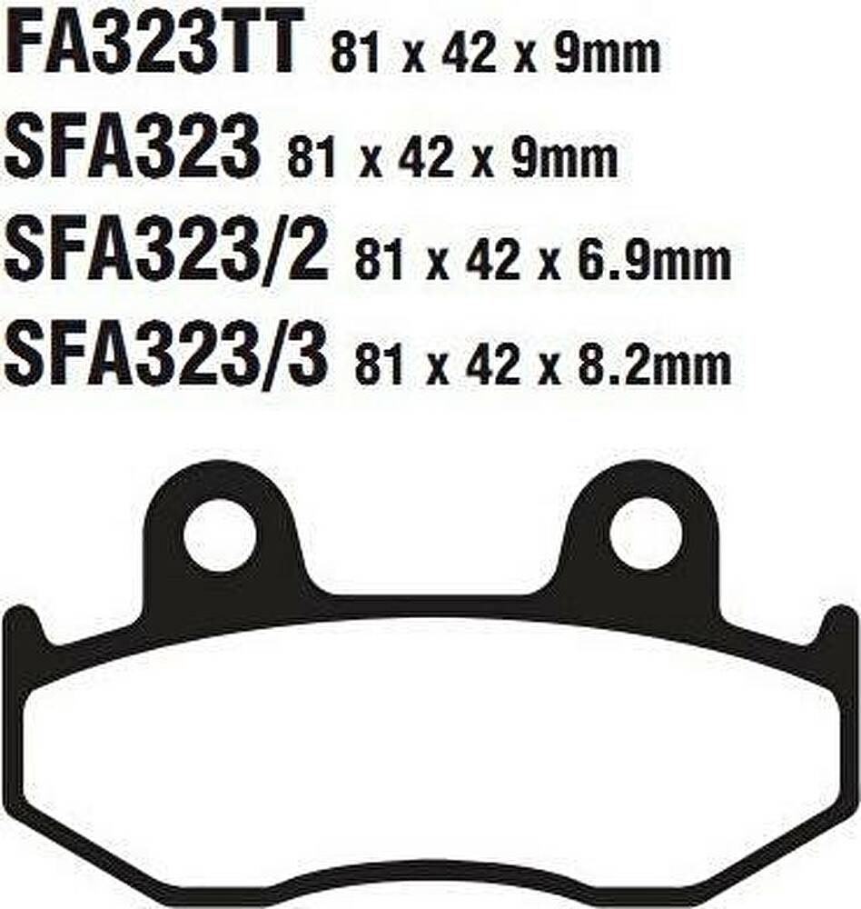 EBC SFA 323 (3) Тормозные колодки