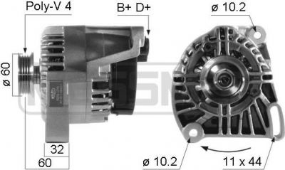 Era 210237 генератор на FIAT PANDA (141A_)