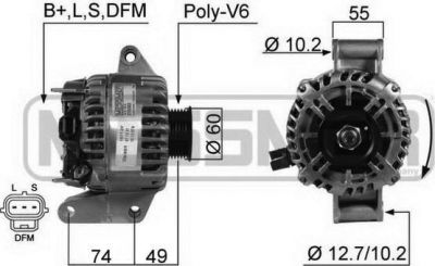 Era 210363 генератор на FORD MONDEO III (B5Y)
