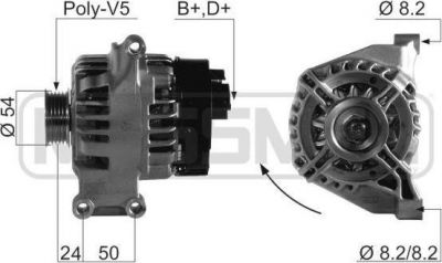 Era 210659 генератор на FIAT PUNTO (188)