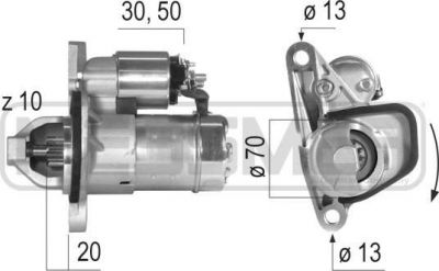 Era 220579 стартер на NISSAN TIIDA Наклонная задняя часть (C11X)