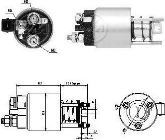 Era 227038 тяговое реле, стартер на VW POLO Variant (6KV5)