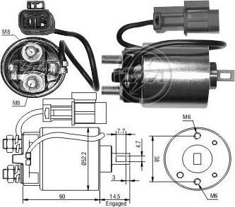 Era 227691 тяговое реле, стартер на NISSAN VANETTE автобус (C22)