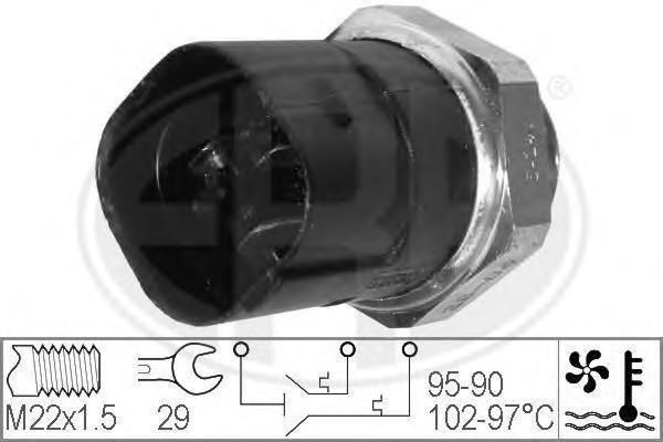 ERA Датчик вкл.вентилятора AUDI, A-3,VW,SEAT 1,0-2,8 [3-х конт] (330280)