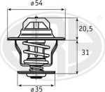 Era 350076 термостат, охлаждающая жидкость на SEAT IBIZA I (021A)