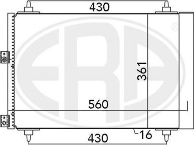 Era 667071 конденсатор, кондиционер на PEUGEOT PARTNER фургон (5)
