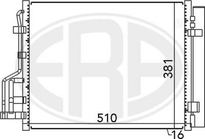 Era 667122 конденсатор, кондиционер на KIA CEE'D SW (ED)