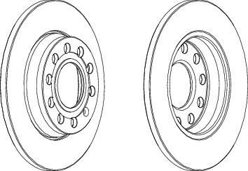 FERODO Диск тормозной VAG A4/PASSAT 96-05 задн. D=255 (DDF1425)