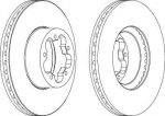 FERODO Диск тормозной передний вентилируемый FORD TRANSIT D=300mm (к-кт 2 шт., цена за 1 шт.) (DDF1555)