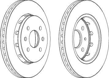 Ferodo DDF1628 тормозной диск на KIA SHUMA II (FB)