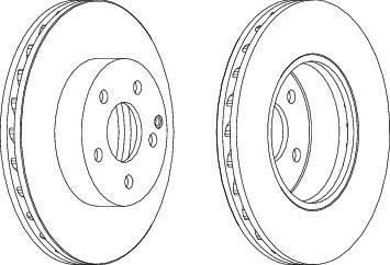 Ferodo DDF1690 Диск тормозной MERCEDES W204/W212 09- передний D=295мм.