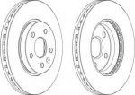 FERODO Диск тормозной передний CHEVROLET CRUZE/OPEL ASTRA J R15 (к-кт 2 шт., цена за 1 шт.) (DDF1869)
