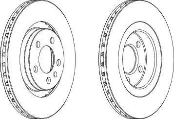 FERODO Диск тормозной передний AUDI A3 96-/SKODA OCTAVIA 96-/VW BORA/GOLF IV/V D=280mm (к-кт 2 шт., цена за 1 шт.) (DDF928)