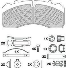 Ferodo FCV4726B комплект тормозных колодок, дисковый тормоз на MAN TGM