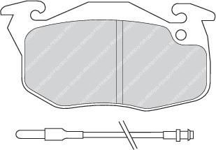 Ferodo FDB730 комплект тормозных колодок, дисковый тормоз на PEUGEOT 106 I (1A, 1C)