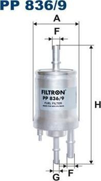 FILTRON Фильтр топливный SEAT: ALHAMBRA 10- VW: SHARAN 10 (7N0201051, PP836/9)