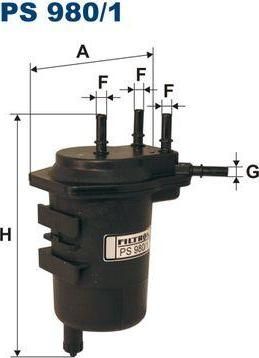 FILTRON Фильтр топливный Renault Megane II, Scenic II Renault Megane II, Scenic II (PS9801)