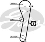 GATES Ремень ГРМ DAIHATSU Terios 1.3L 16V (1356887101, 5263XS)