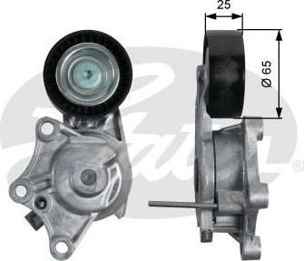 GATES Натяжитель приводного поликлинового ремня PEUGEOT/CITROEN 1.4HDI/1.6HDI 09- (5751J5, T39187)
