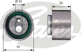 Gates T41258 Ролик ремня ГРМ PEUGEOT 306/406/BOXER 1.8/2.0 94-
