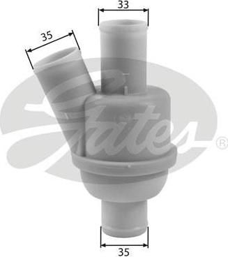 Gates TH35882 термостат, охлаждающая жидкость на ROVER 600 (RH)