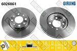 GIRLING Диск тормозной ALFA ROMEO 145/147 94-01/FIAT DOBLO 01-/PUNTO 01- передний вент. (561861J, 6026861)