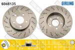 Girling 6048135 Диск тормозной MERCEDES W204/W212 09- передний D=295мм.с перфорацией