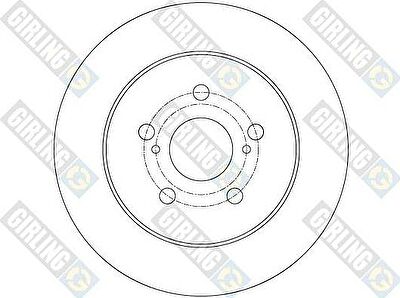 Girling 6061454 тормозной диск на TOYOTA PRIUS (ZVW5_)