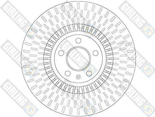 Girling 6062161 Диск тормозной AUDI A6/A7 quattro 11- передний вент.D=356мм.