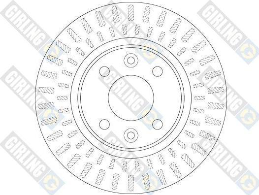 Girling 6065341 Диск тормозной RENAULT LOGAN II/SANDERO II/CLIO IV 12- передний вент. D=258мм.