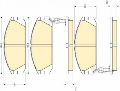 Girling 6109259 комплект тормозных колодок, дисковый тормоз на HONDA ACCORD III (CA)