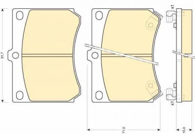 Girling 6110299 комплект тормозных колодок, дисковый тормоз на MAZDA 323 F VI (BJ)