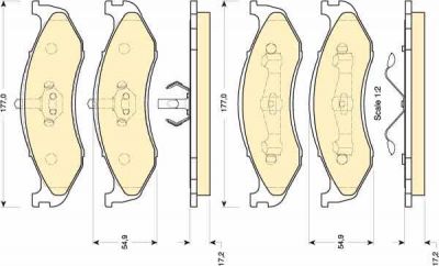 Girling 6111535 комплект тормозных колодок, дисковый тормоз на JEEP GRAND CHEROKEE I (ZJ)