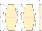 GIRLING Колодки тормозные передние TOYOTA LAND CRUISER 87-97 PRADO 04 96- 119,2X72X15mm (0449160180, 6111549)