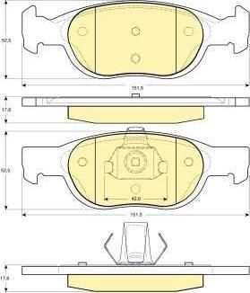 Girling 6113392 комплект тормозных колодок, дисковый тормоз на FIAT PUNTO (188)