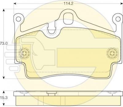 Girling 6119616 комплект тормозных колодок, дисковый тормоз на PORSCHE BOXSTER (987)