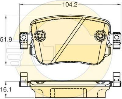 GIRLING Колодки тормозные SKODA OCTAVIA 12- задние (6120421)