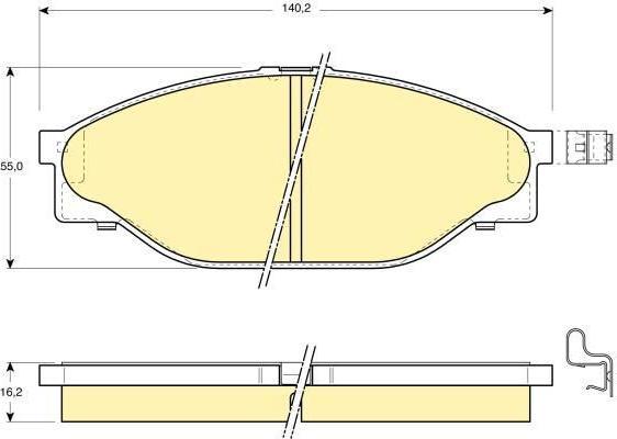 Girling 6131099 комплект тормозных колодок, дисковый тормоз на TOYOTA HILUX II пикап (LN8_, RN5_, LN6_, YN6_, YN5_, LN5_, RN6_)