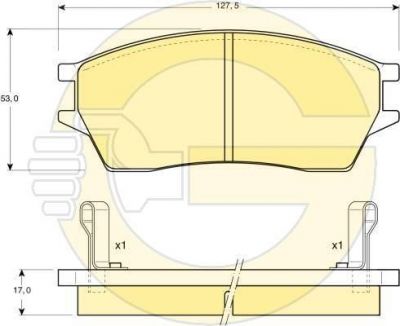 Girling 6131289 комплект тормозных колодок, дисковый тормоз на HONDA PRELUDE III (BA)